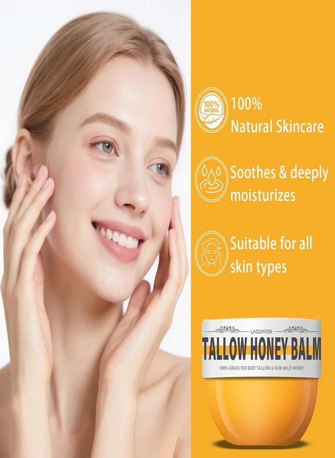 LADDYFOX Beef Tallow Honey Balm for Skin, Tallow Honey Balm for Face and Body, Natural Formula-100% Grass Fed Beef tallow & Raw Wild honey, Ultra Moisturize for Dry & Sensitive Skin-3.53Oz - Image 5